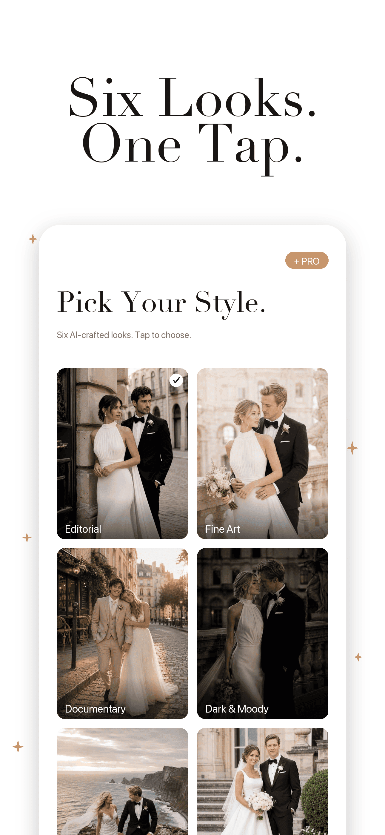 WedGlow Style Selector - High end custom presets